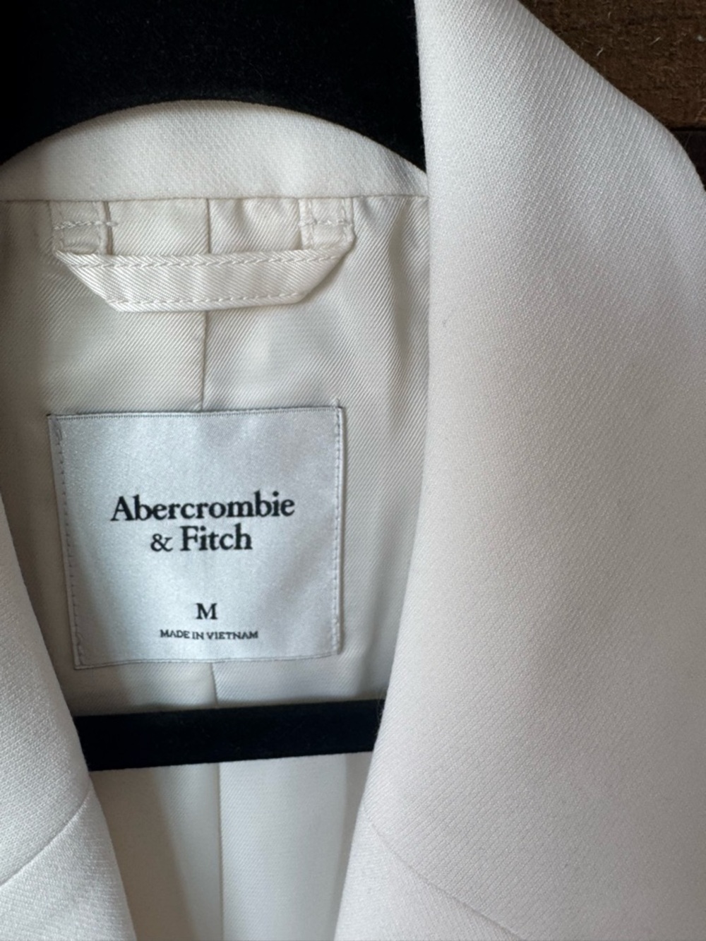 Abercrombie & Fitch White Cream Tailored Blazer